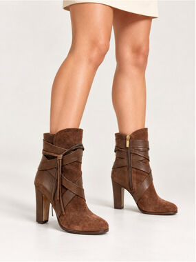 Vince Camuto Fermel Brown Suede Leather Tassel Slouch Boots 6.5B NWOB